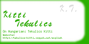 kitti tekulics business card